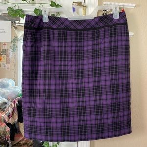 purple plaid skirt  𖥧 𖤣
